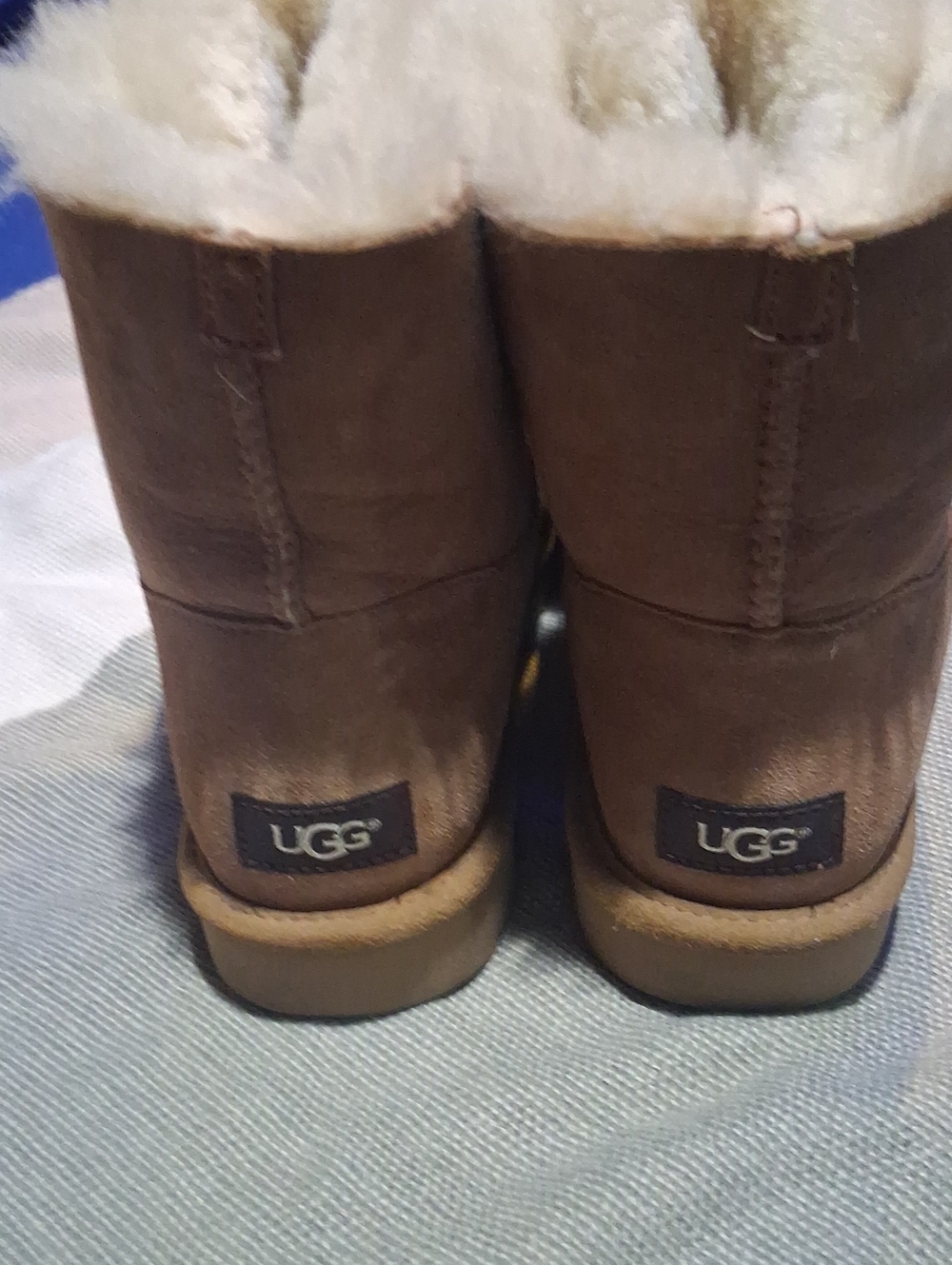 UGG Chestnut Brown Shearling-Lined Short Booties